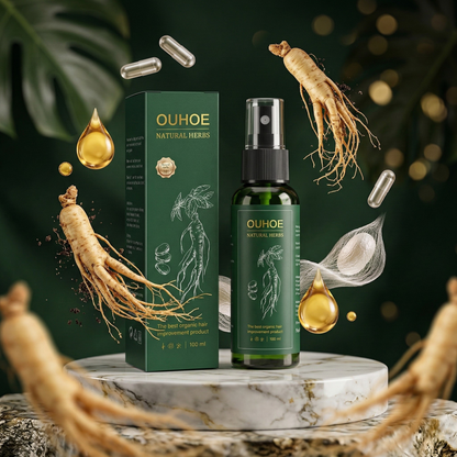Elixir OUHOE 100ml con Ginseng – Crecimiento Capilar, Fortalecimiento y Control de Caída